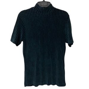 Vintage Lee Ribbed Velvet Mock Neck Top